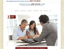 Tablet Screenshot of inheritanceadvance.com
